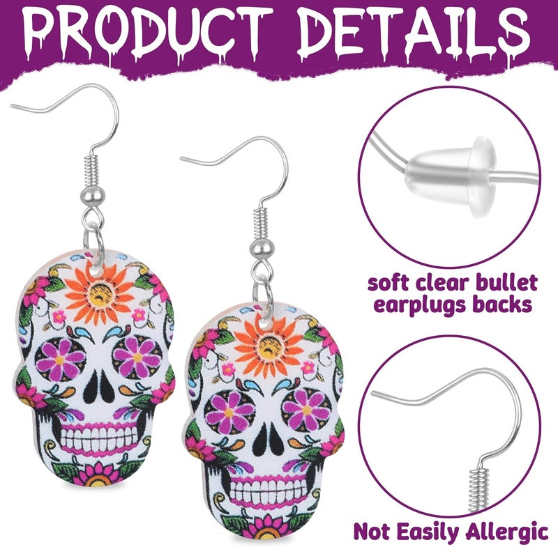 Fullive Thanksgiving Earrings, Fall Stud Dangle Turkey Earrings, Hypoallergenic Thanksgiving Accessory for Women Adult - Image 3